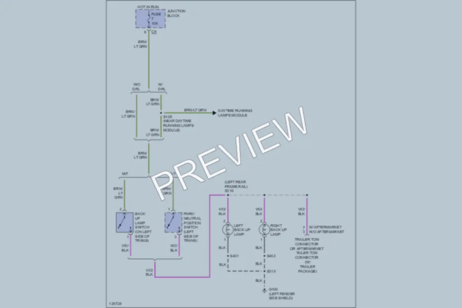 2000 Dodge R3500 Exterior Lights wiring diagram preview