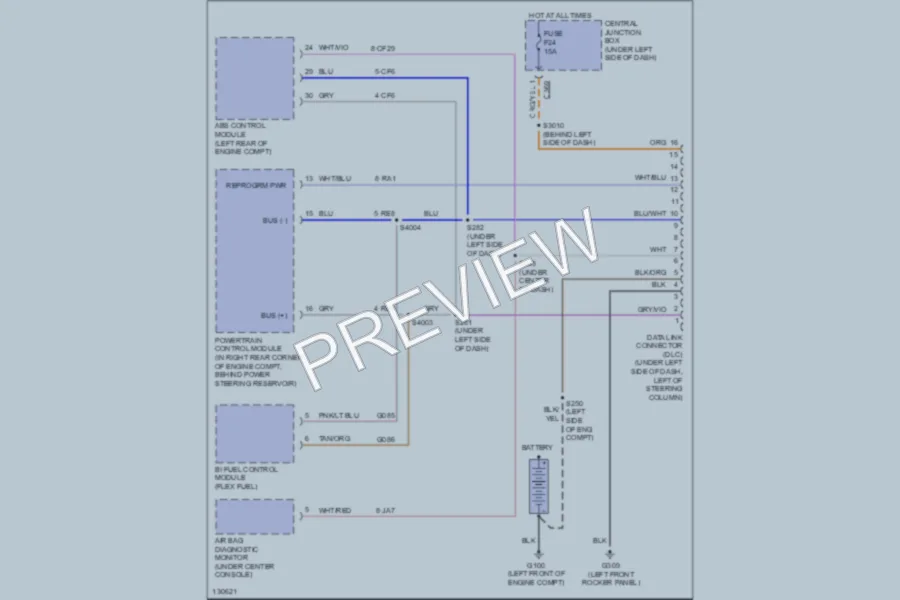 2000 Ford Contour Computer Data Lines wiring diagram preview