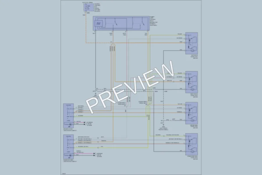 2000 Ford Contour Power Door Locks wiring diagram preview