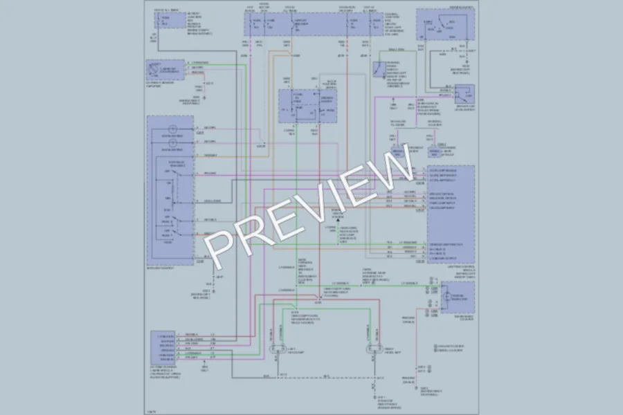 2000 Ford CrownVictoria Headlights wiring diagram preview