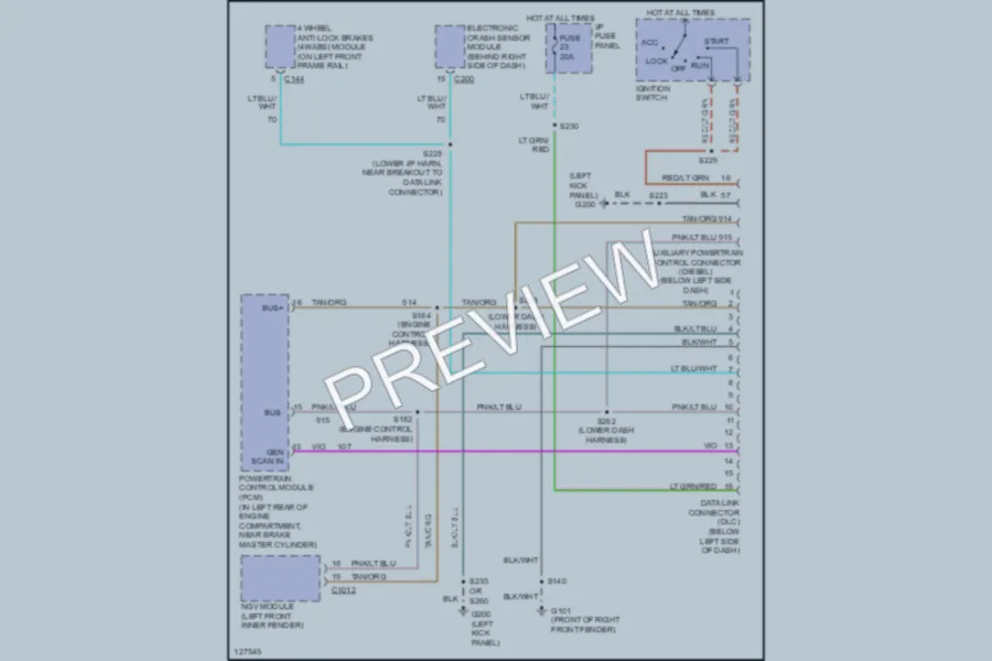 2000 Ford E250 Computer Data Lines wiring diagram preview