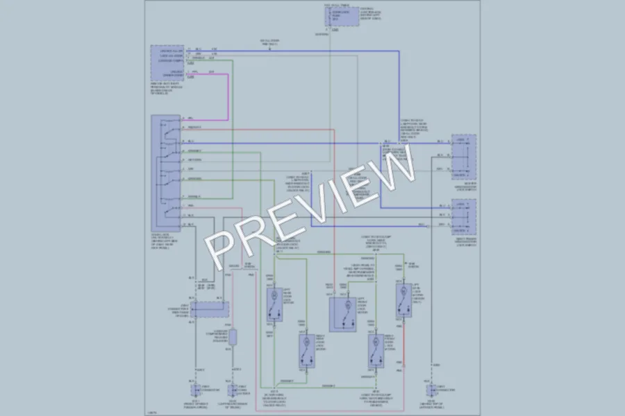 2000 Ford Escort Power Door Locks wiring diagram preview