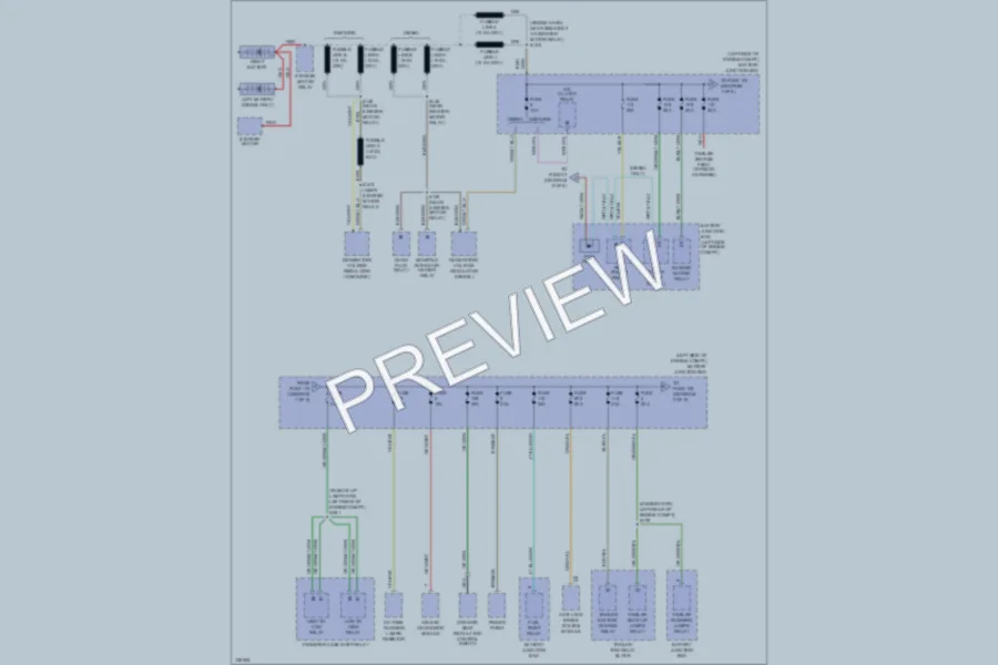 2000 Ford Excursion Power Distribution wiring diagram preview