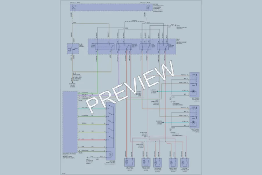 2000 Ford Excursion Power Door Locks wiring diagram preview