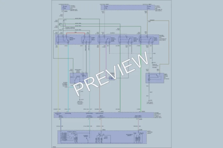 2000 Ford Excursion Wiper Washer wiring diagram preview