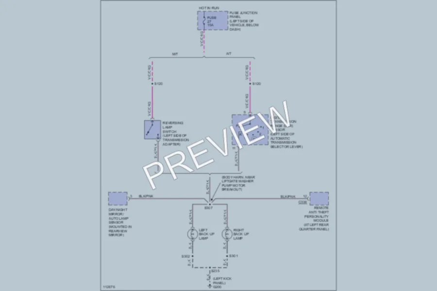 2000 Ford Explorer Exterior Lights wiring diagram preview