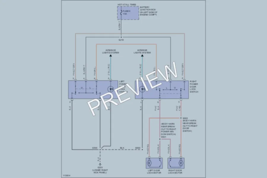 2000 Ford F150 Power Door Locks wiring diagram preview