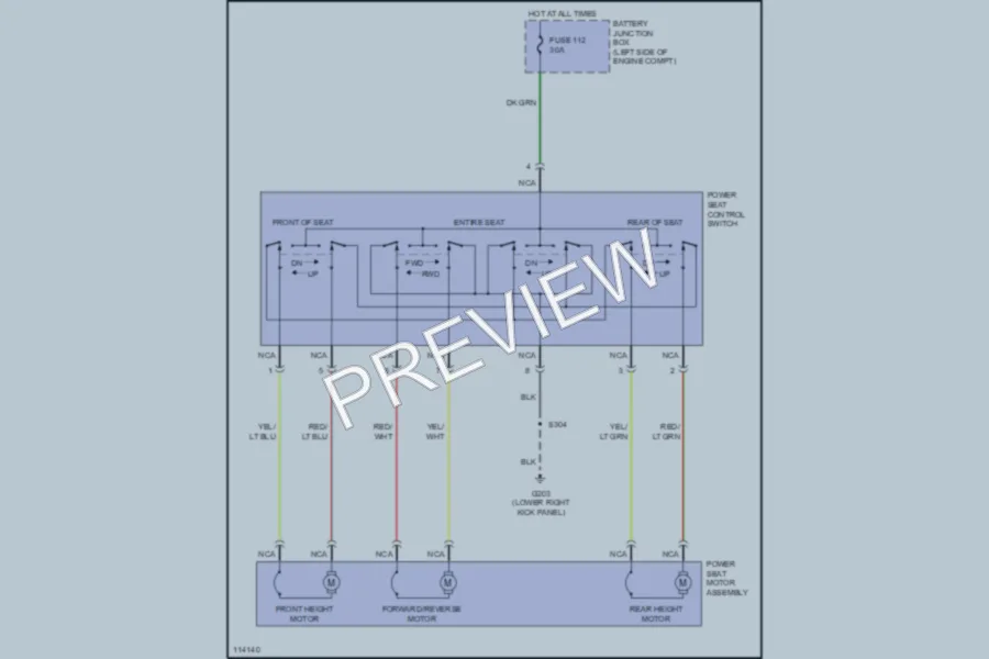 2000 Ford F150 Power Seats wiring diagram preview