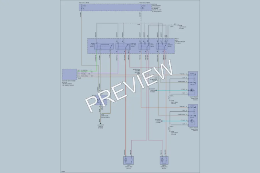 2000 Ford F250 Super Duty Power Door Locks wiring diagram preview