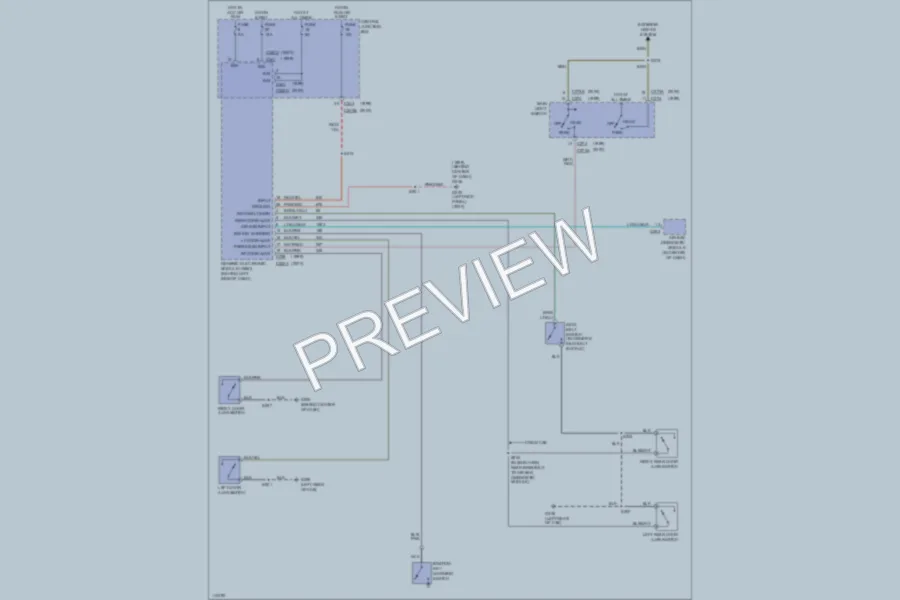 2000 Ford F250 Super Duty Warning Systems wiring diagram preview