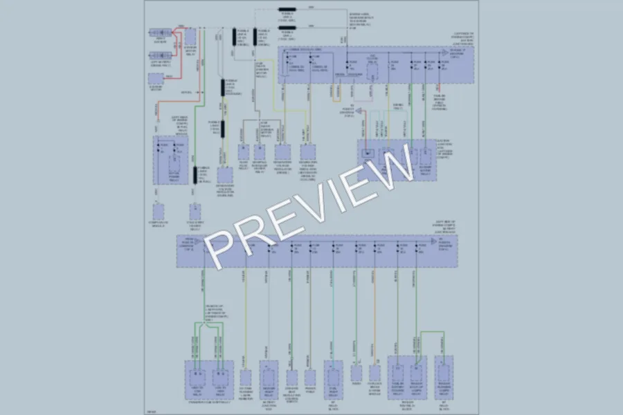 2000 Ford F450ChsCab Power Distribution wiring diagram preview
