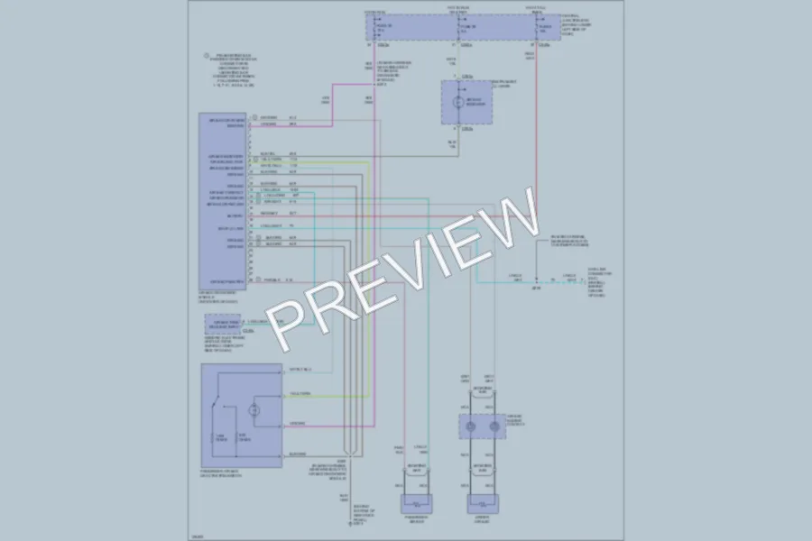 2000 Ford F450ChsCab Supplemental Restraints wiring diagram preview
