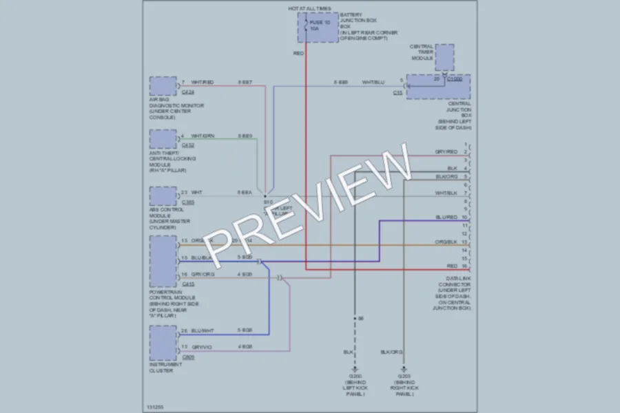 2000 Ford Focus Computer Data Lines wiring diagram preview