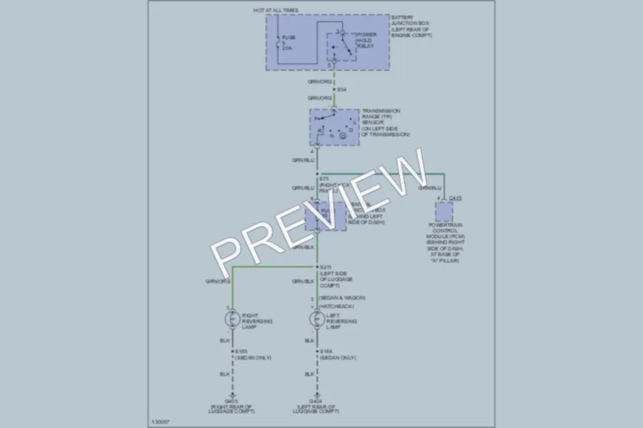 2000 Ford Focus Exterior Lights wiring diagram preview