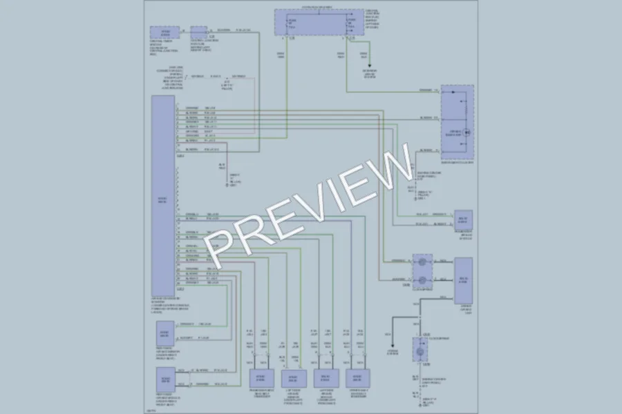 2000 Ford Focus Supplemental Restraints wiring diagram preview