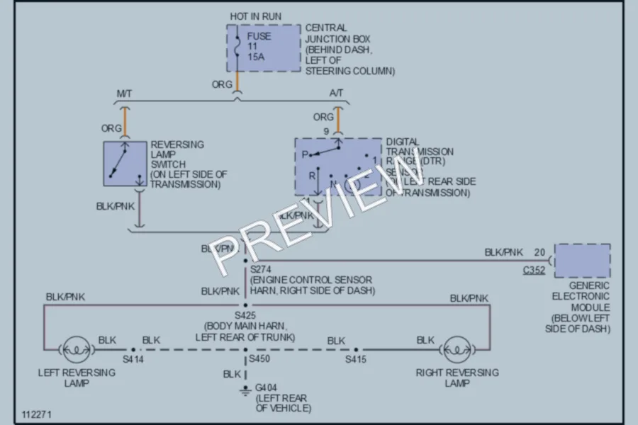 2000 Ford Mustang Exterior Lights wiring diagram preview