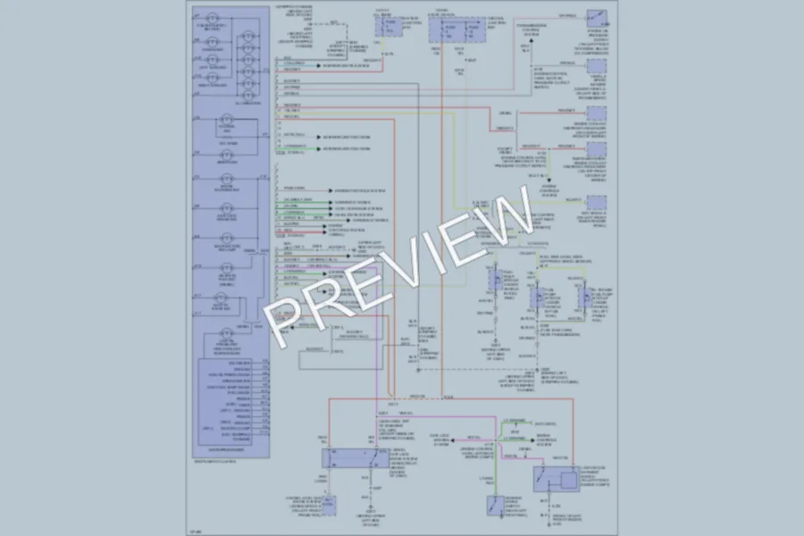 2000 Ford E350 Super Duty Instrument Cluster wiring diagram preview