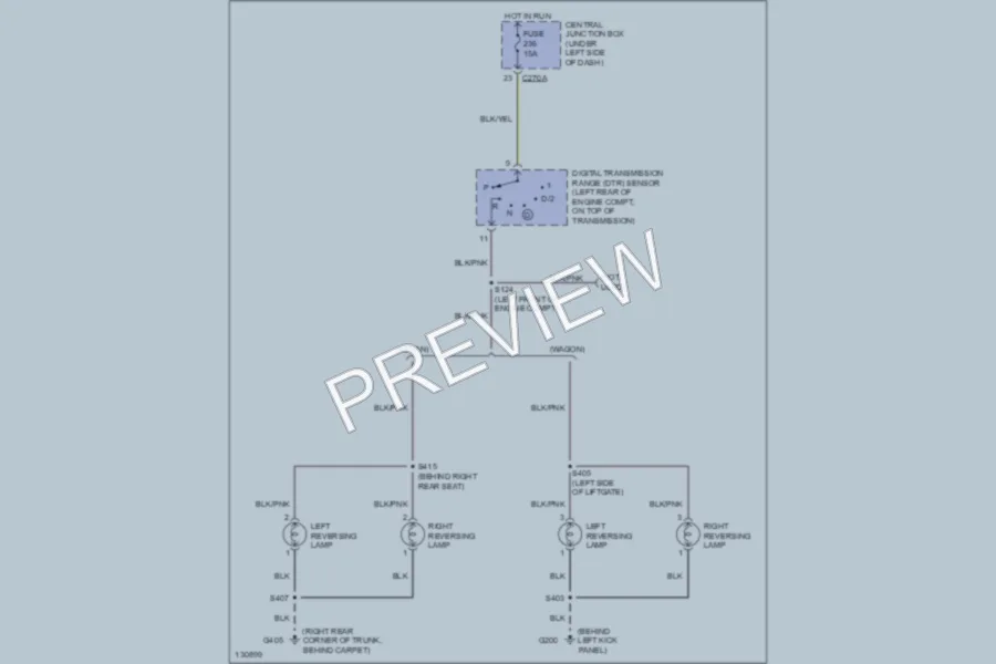 2000 Ford Taurus Exterior Lights wiring diagram preview