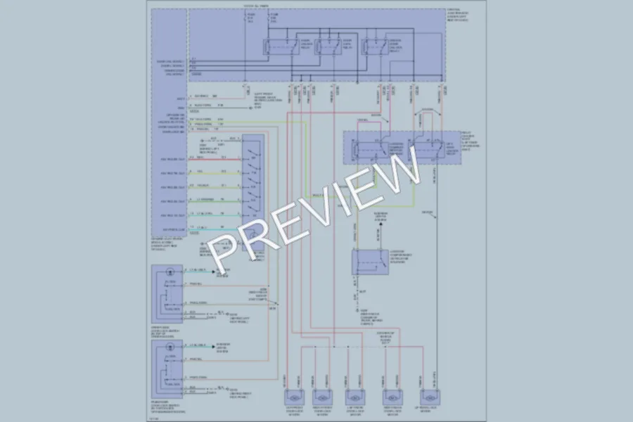 2000 Ford Taurus Power Door Locks wiring diagram preview