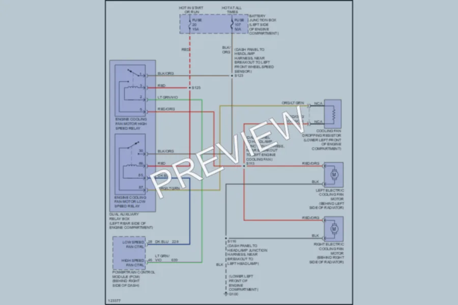 2000 Ford Windstar Cooling Fan wiring diagram preview