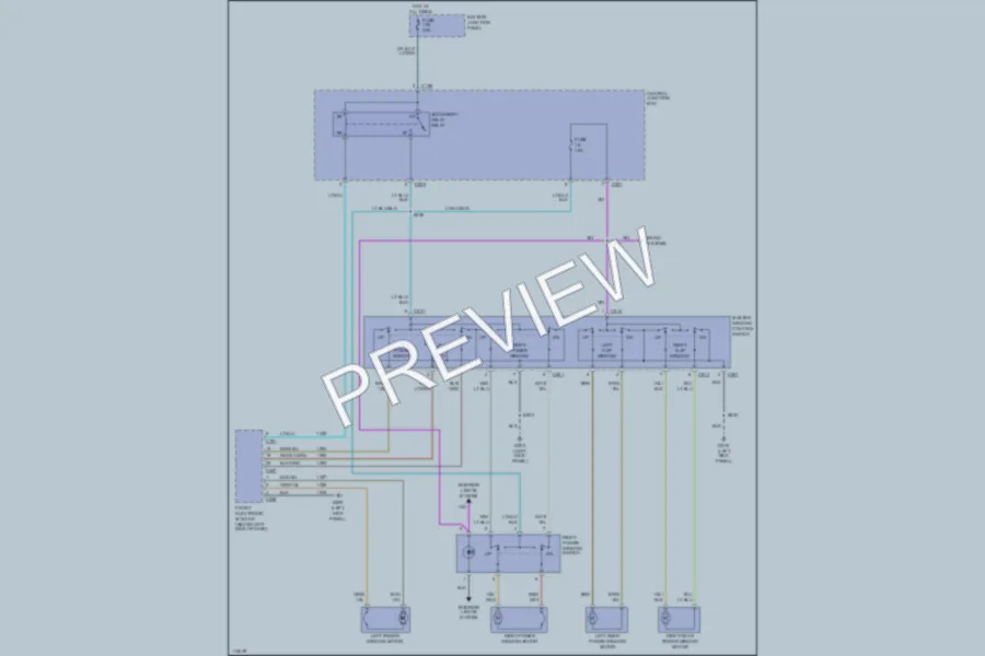 2000 Ford Windstar Power Windows wiring diagram preview