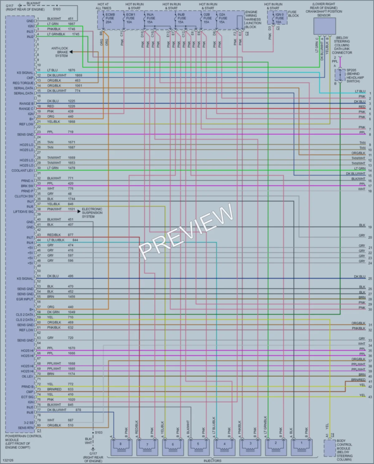 2000 GMC C2500 Engine Performance wiring diagram preview