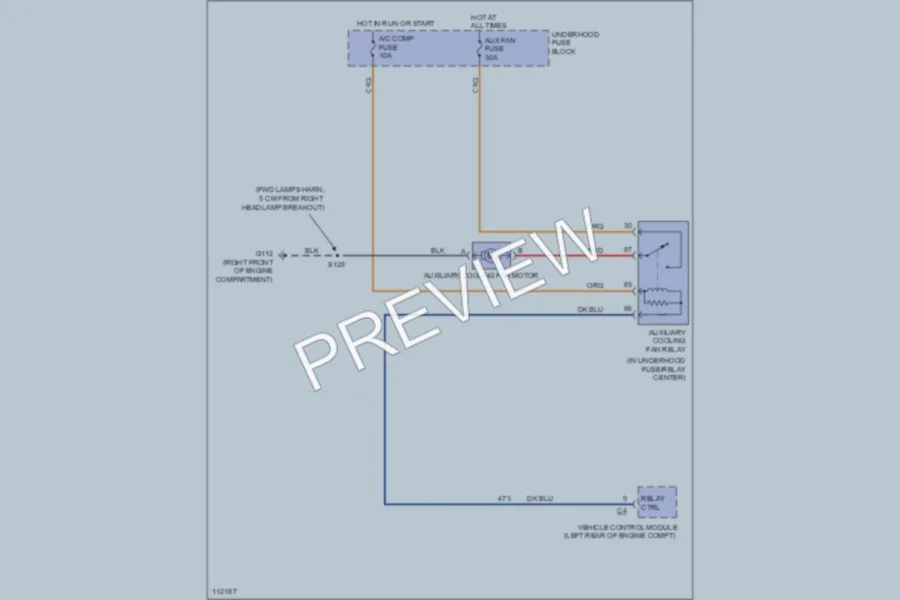 2000 GMC C3500 Cooling Fan wiring diagram preview