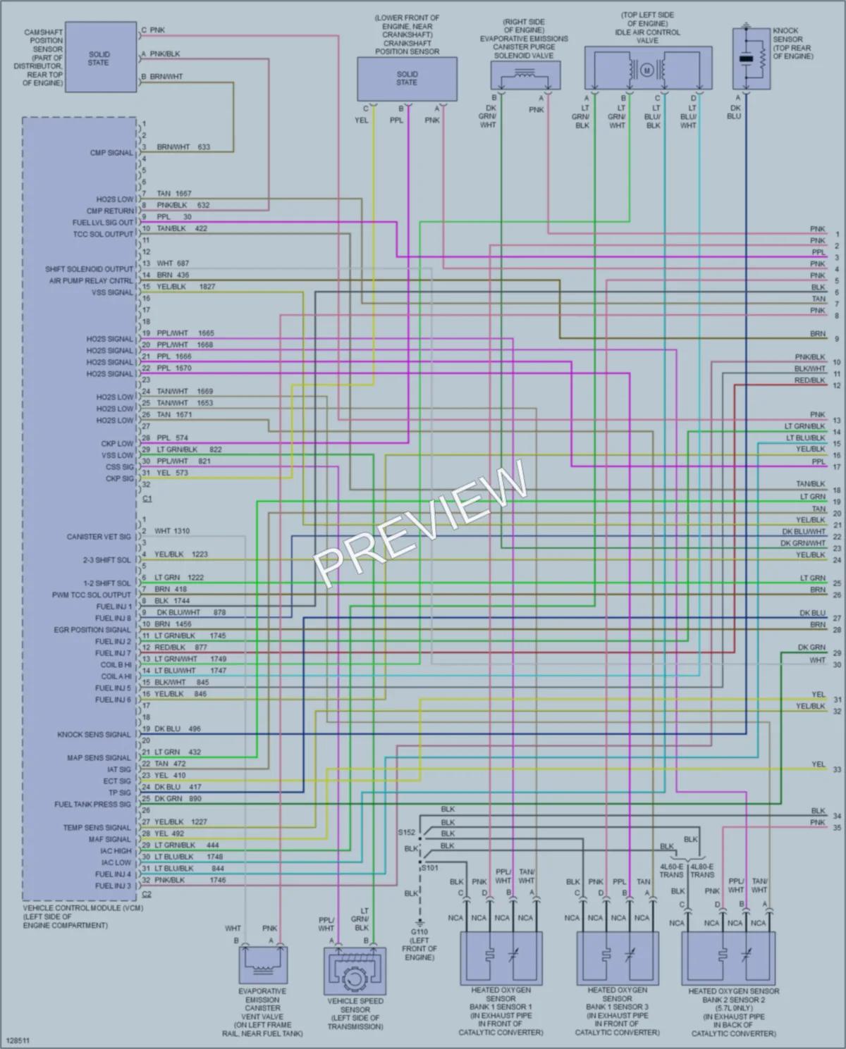 2000 GMC G3500 Engine Performance wiring diagram preview