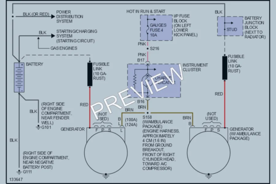 2000 GMC G2500 Starting Charging wiring diagram preview