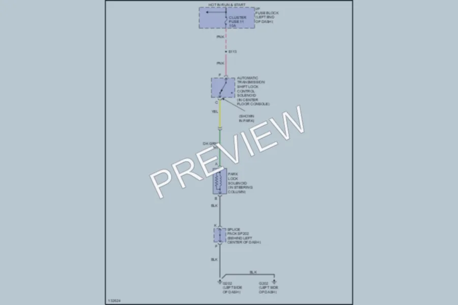 2000 GMC Jimmy Shift Interlocks wiring diagram preview