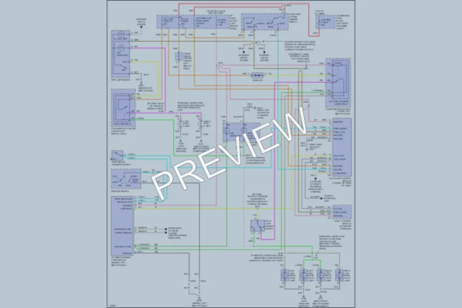 2000 GMC Denali Headlights wiring diagram preview