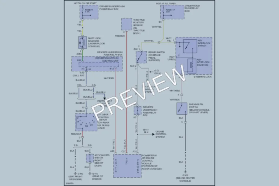 2000 Honda Accord Shift Interlocks wiring diagram preview
