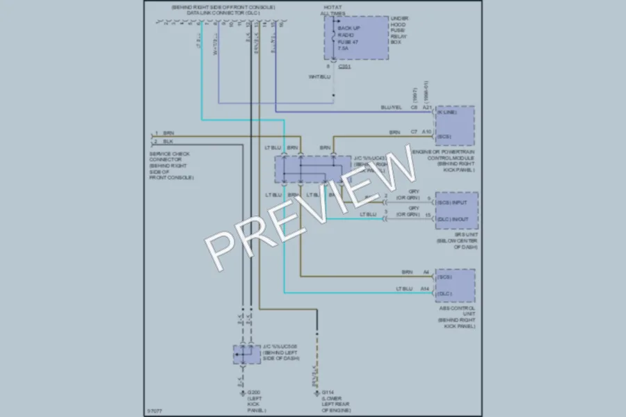 2000 Honda CRV Computer Data Lines wiring diagram preview