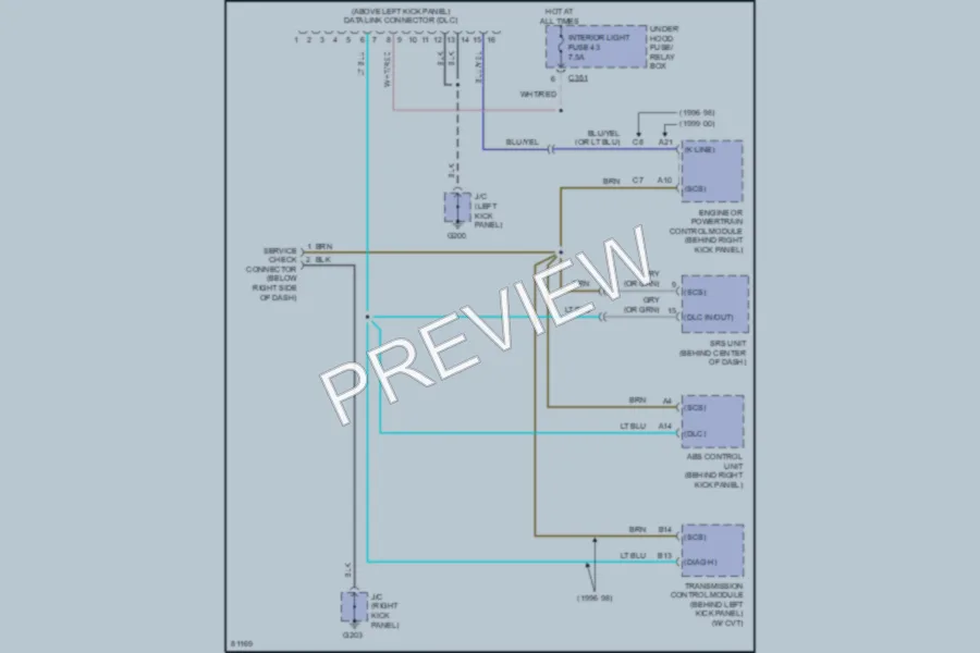 2000 Honda Civic Computer Data Lines wiring diagram preview