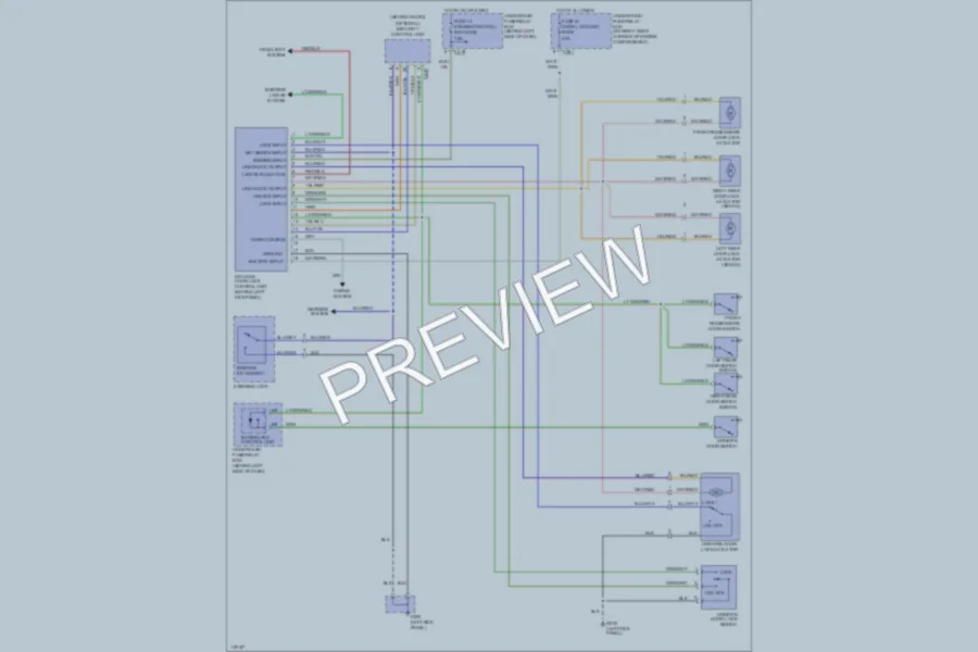 2000 Honda Civic Power Door Locks wiring diagram preview