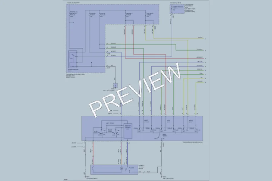 2000 Honda Civic Power Windows wiring diagram preview