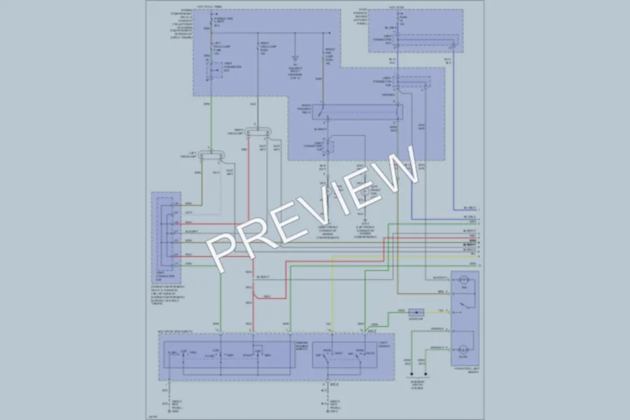 2000 Hyundai Accent Headlights wiring diagram preview