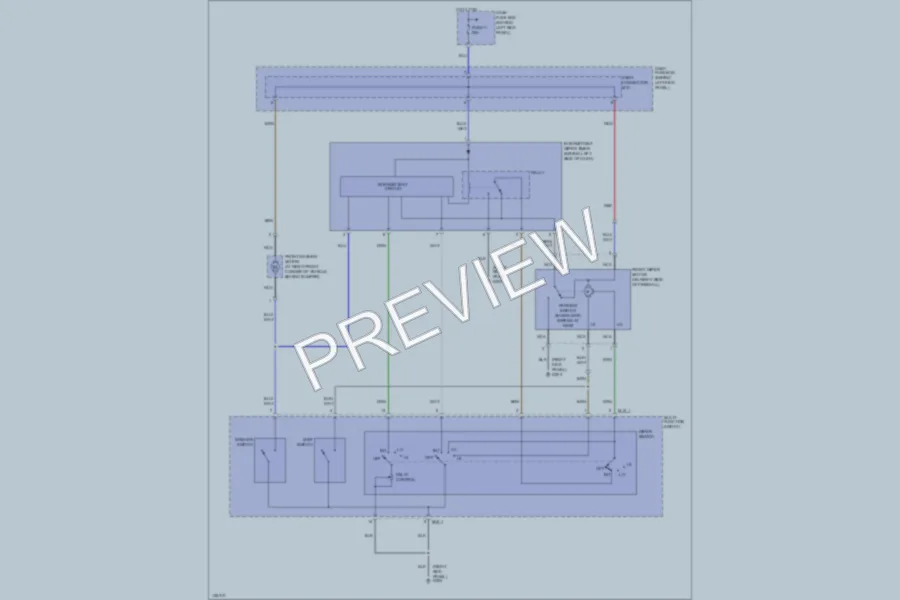 2000 Hyundai Accent Wiper Washer wiring diagram preview