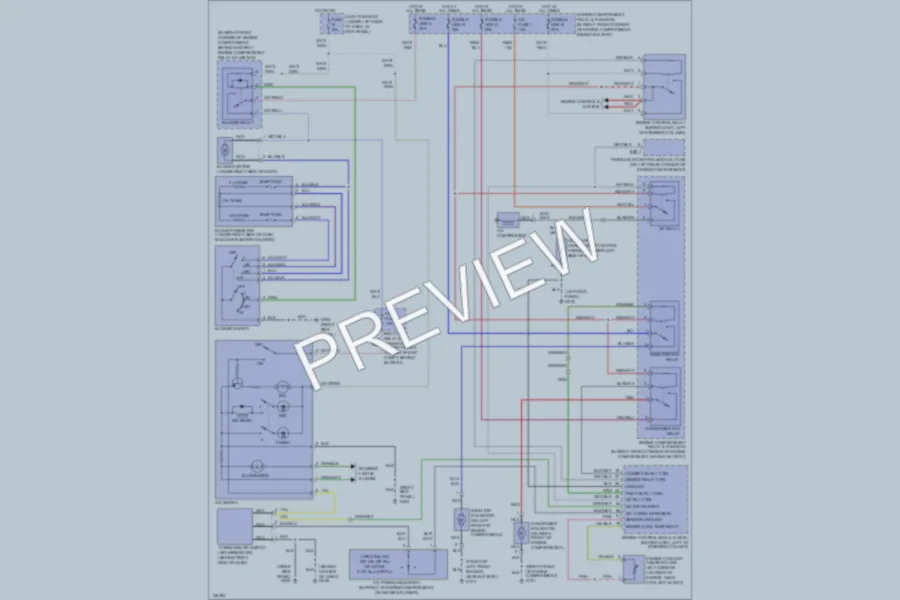 2000 Hyundai Elantra Air Conditioning wiring diagram preview