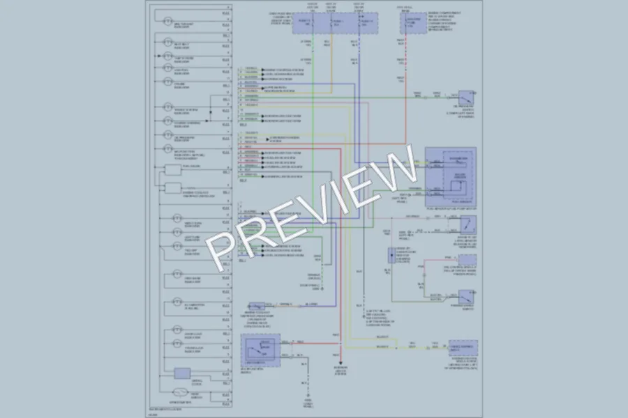 2000 Hyundai Elantra Instrument Cluster wiring diagram preview