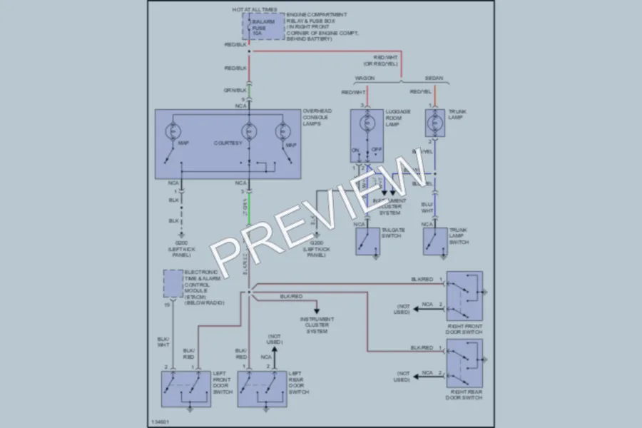 2000 Hyundai Elantra Interior Lights wiring diagram preview