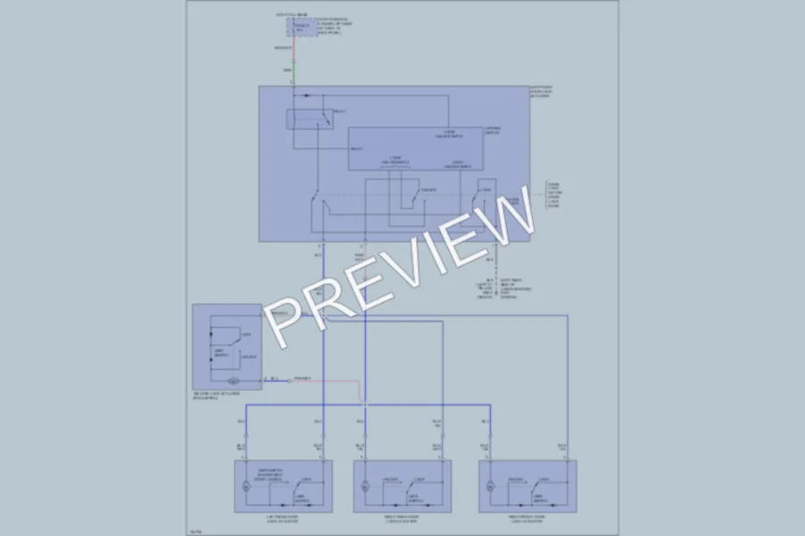 2000 Hyundai Elantra Power Door Locks wiring diagram preview