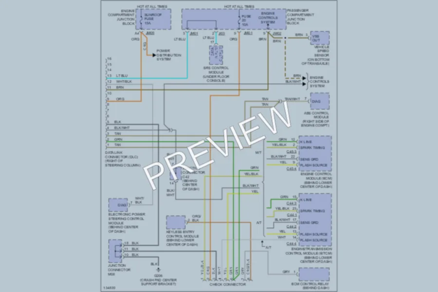 2000 Hyundai Sonata Computer Data Lines wiring diagram preview
