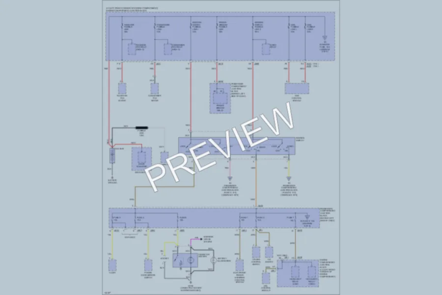 2000 Hyundai Sonata Power Distribution wiring diagram preview