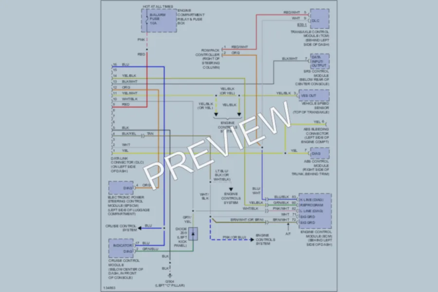 2000 Hyundai Tiburon Computer Data Lines wiring diagram preview