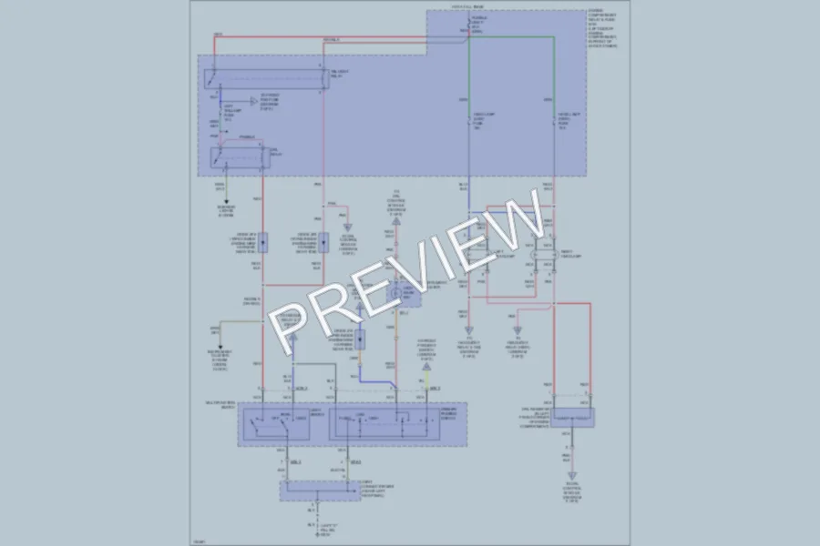 2000 Hyundai Tiburon Headlights wiring diagram preview