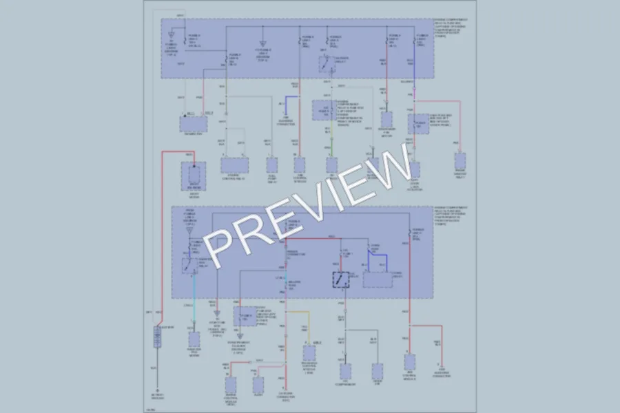 2000 Hyundai Tiburon Power Distribution wiring diagram preview