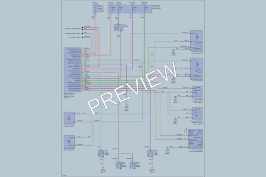 2000 Infiniti I30 Power Door Locks wiring diagram preview