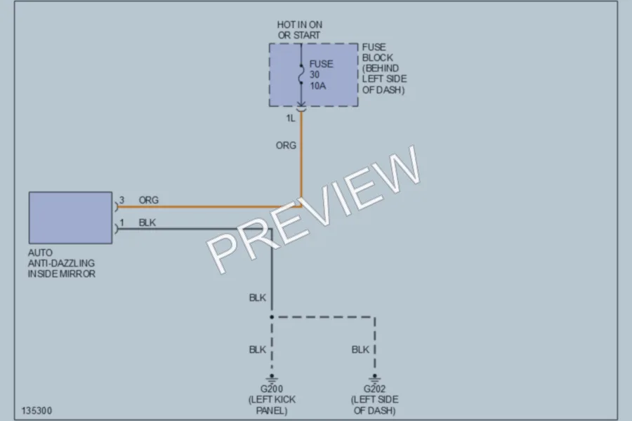 2000 Infiniti I30 Power Mirrors wiring diagram preview
