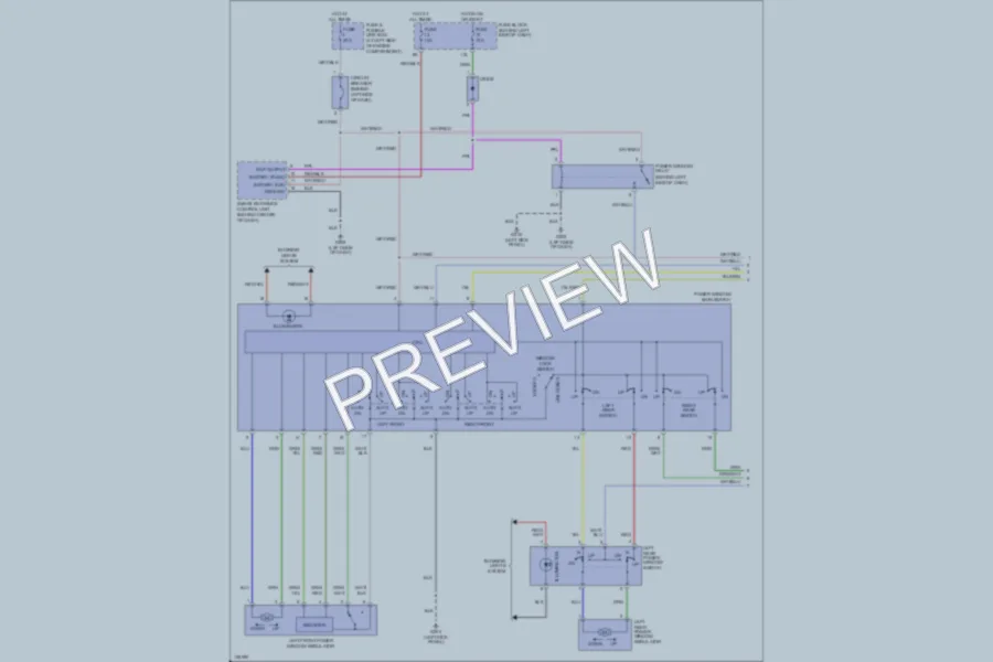 2000 Infiniti I30 Power Windows wiring diagram preview
